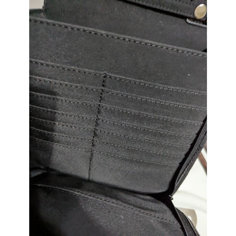 Leather crossbody purse Unbranded VGUC 8x7x3" Y2K Strap 40x42"can be smaller - Picture 11 of 13